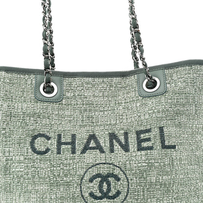 Chanel Canvas Small Deauville Tote Green 8 of 10