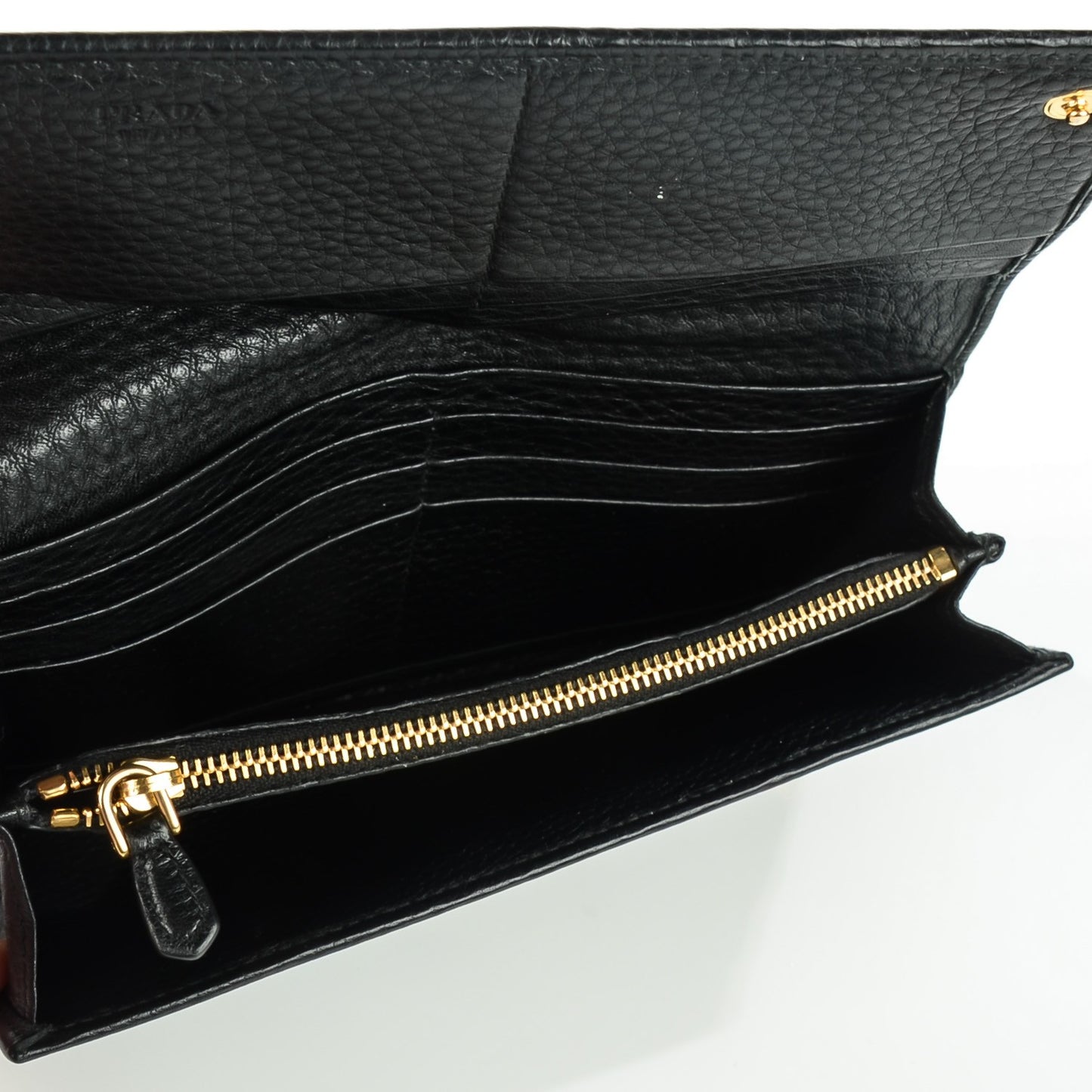 Vitello Daino Continental Wallet Nero Black
