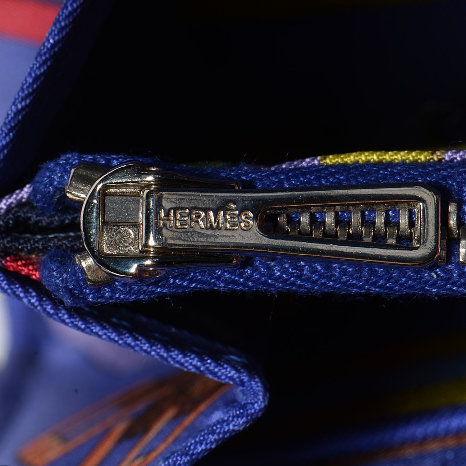 Hermes Epsom Silk'in Wallet Etoupe Bleu Electrique 10 of 12