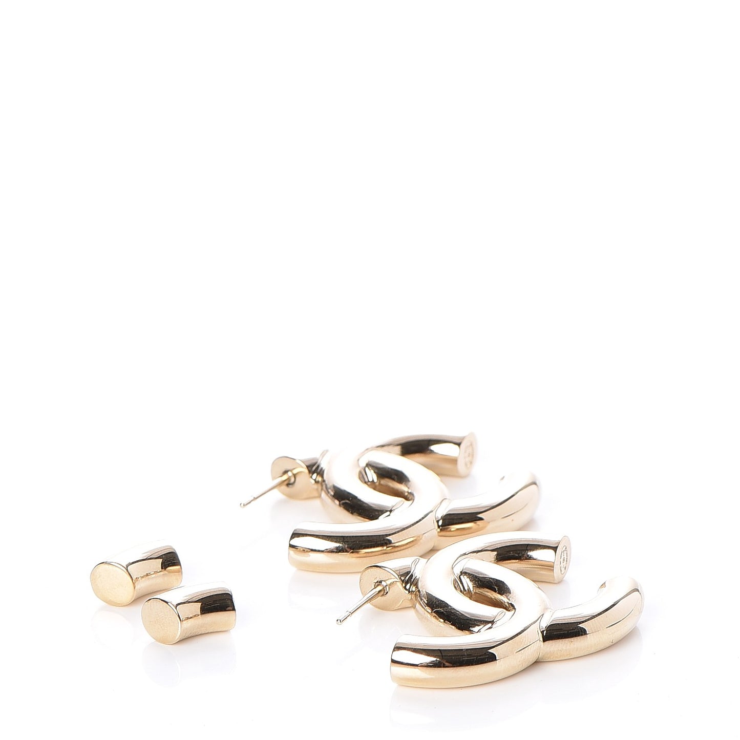 Metal CC Earrings Gold