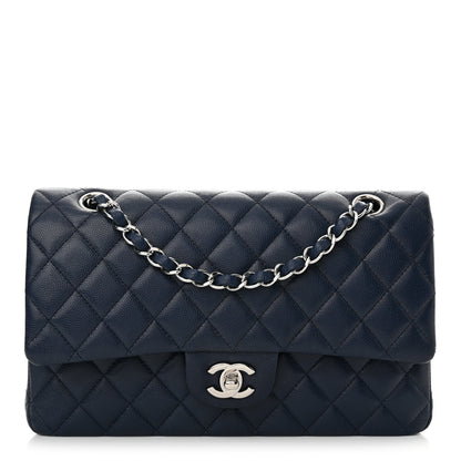 Chanel Caviar Quilted Medium Double Flap Navy 1 of 13