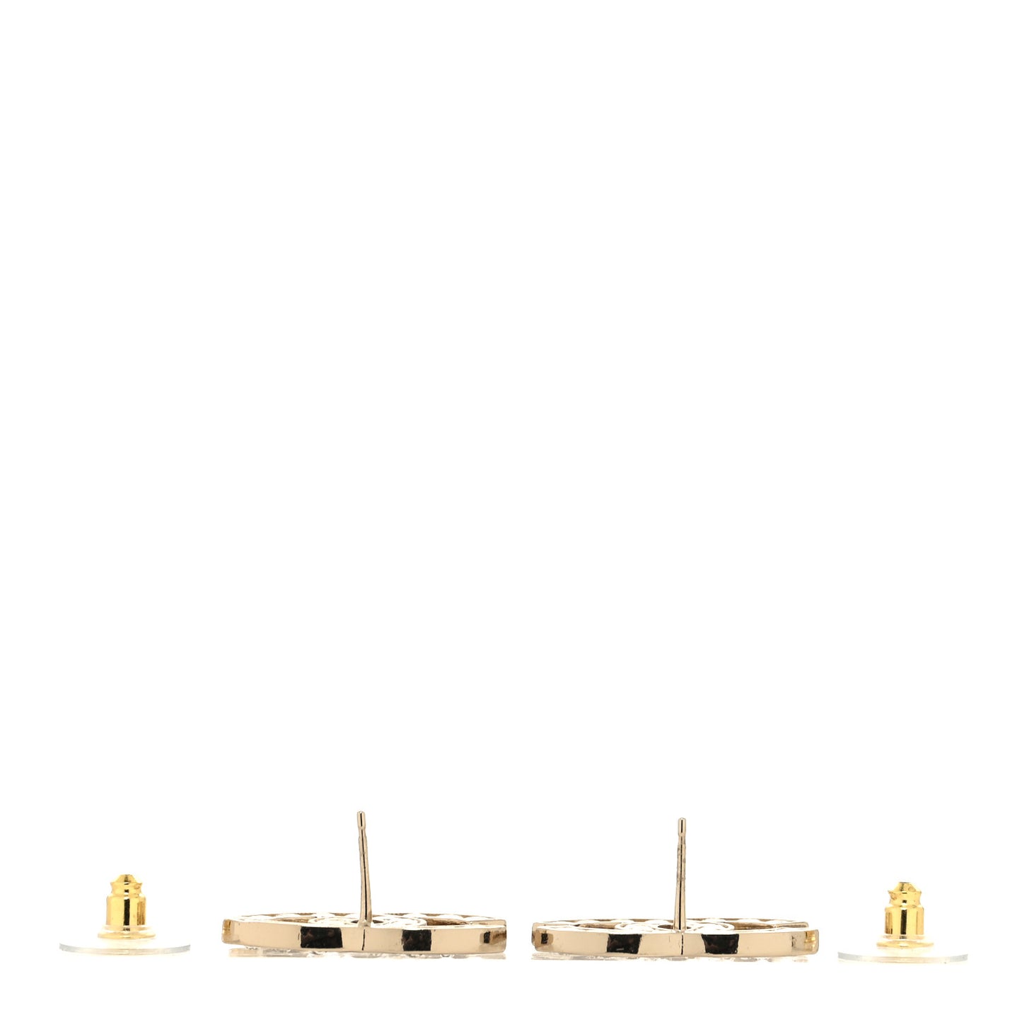Crystal CC Earrings Gold