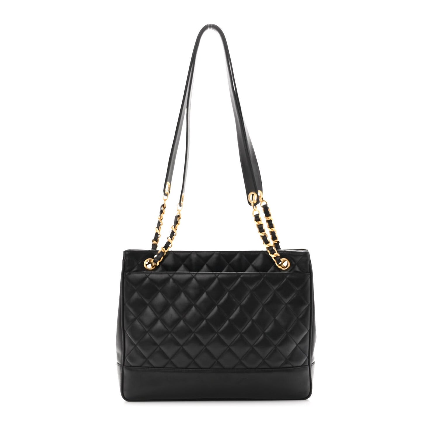 Lambskin Quilted Shoulder Bag Black