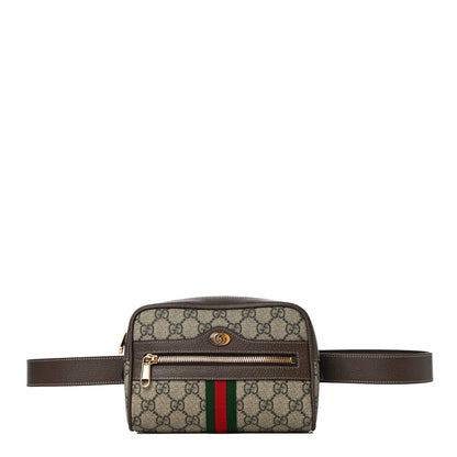 Gucci GG Supreme Monogram Web Small Ophidia Belt Bag 95 38 Dark Brown 1 of 11