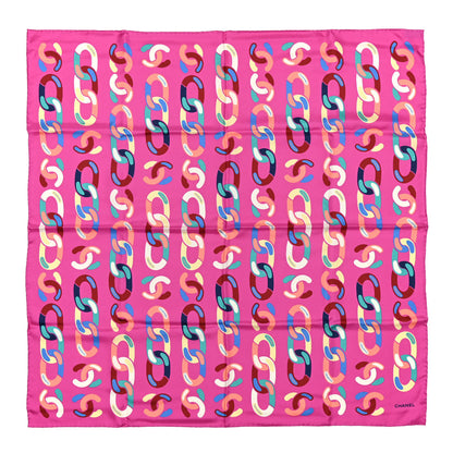 Chanel Silk CC Square Scarf Pink Multicolor 1 of 3