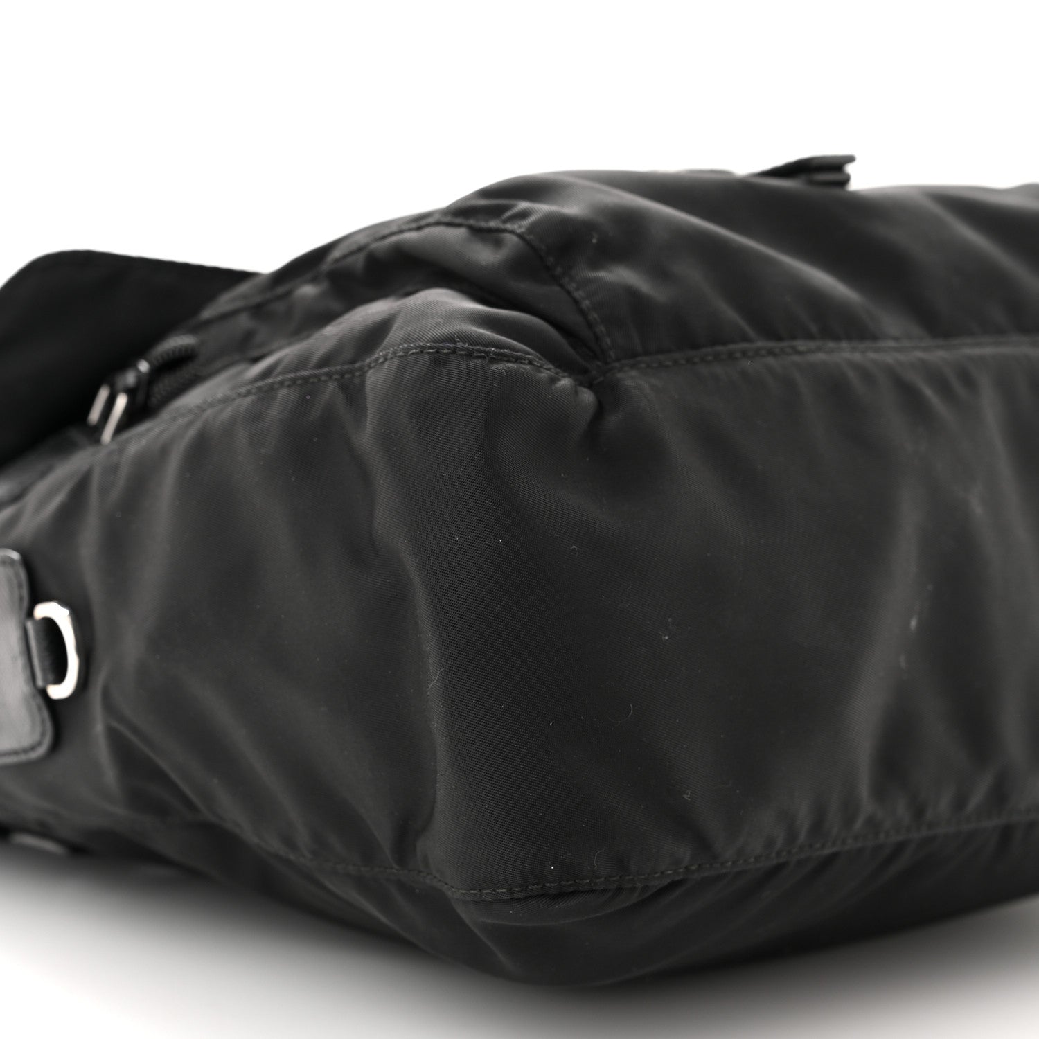Prada Tessuto Nylon Saffiano Small Vela Messenger Black 9 of 14