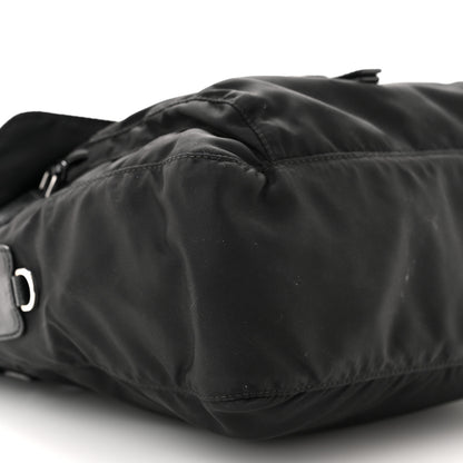 Prada Tessuto Nylon Saffiano Small Vela Messenger Black 9 of 14