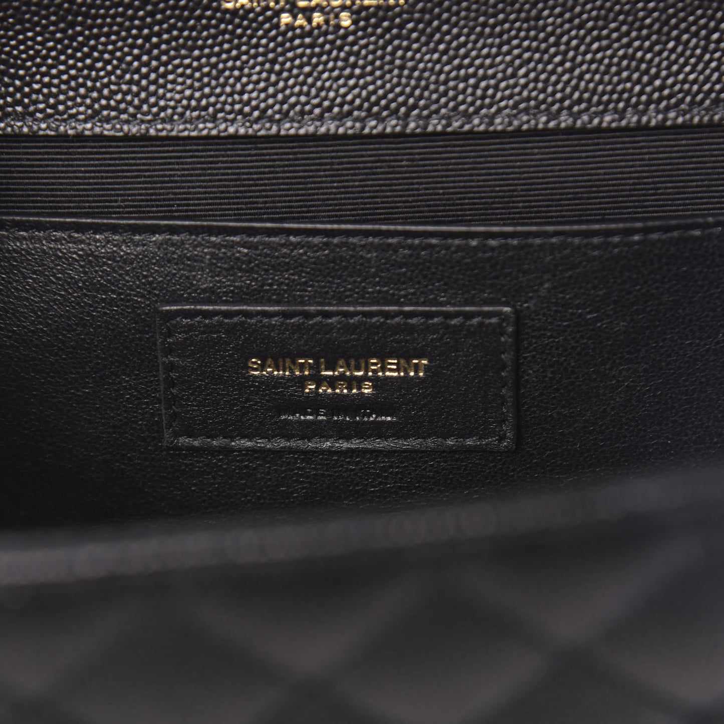 Grain De Poudre Textured Mixed Matelasse Triquilt Medium Monogram Satchel Black