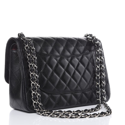 Chanel Caviar Quilted Jumbo Double Flap Black 3 of 10