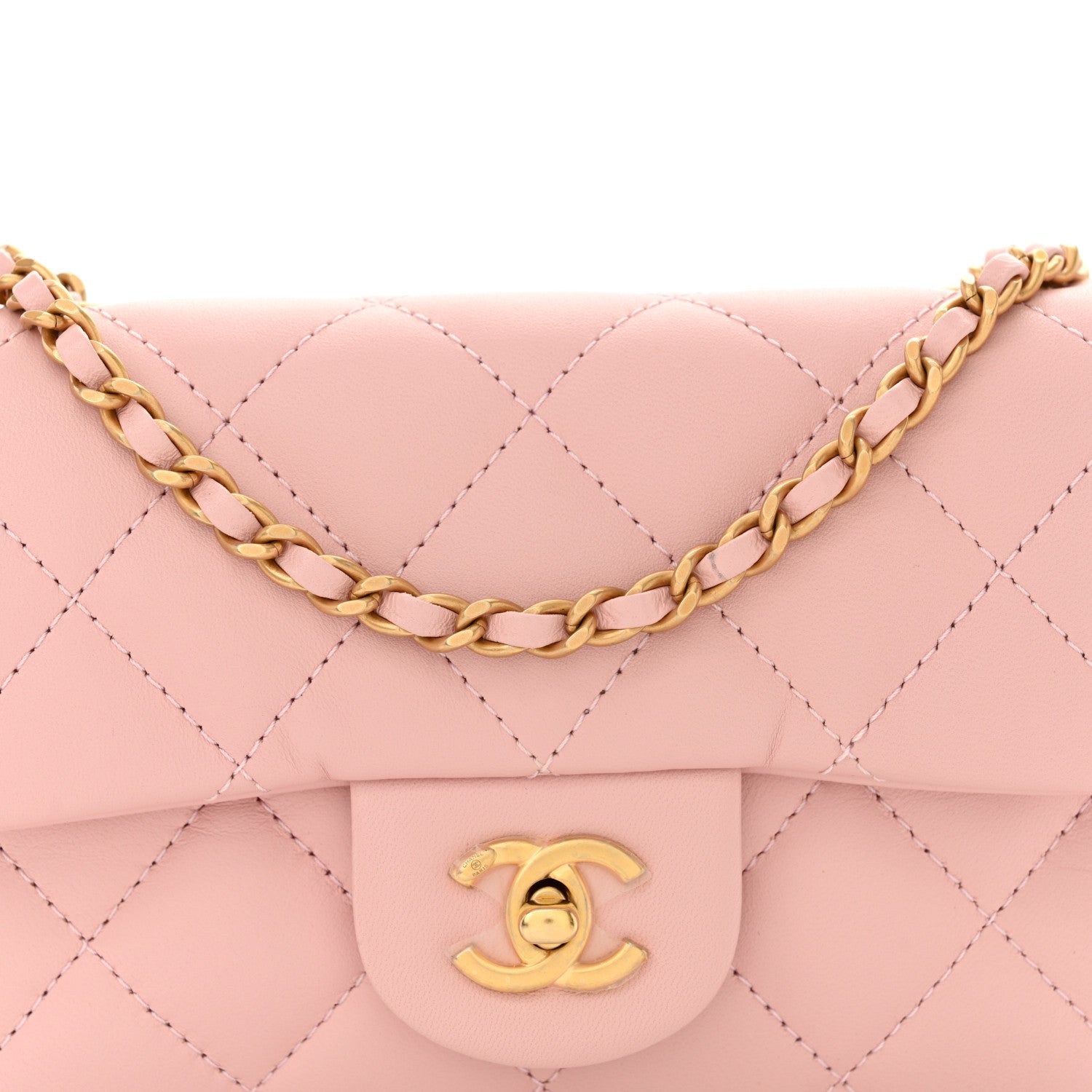 Chanel Lambskin Quilted Mini Heart Charms Flap Light Pink 8 of 10
