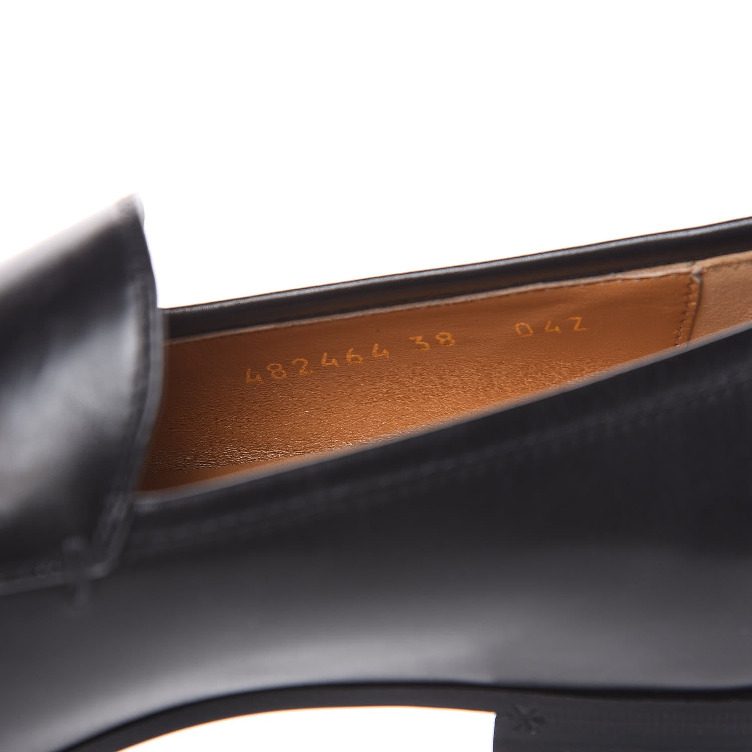 Gucci Calfskin Womens Jordaan Loafers 38 Black 7 of 10