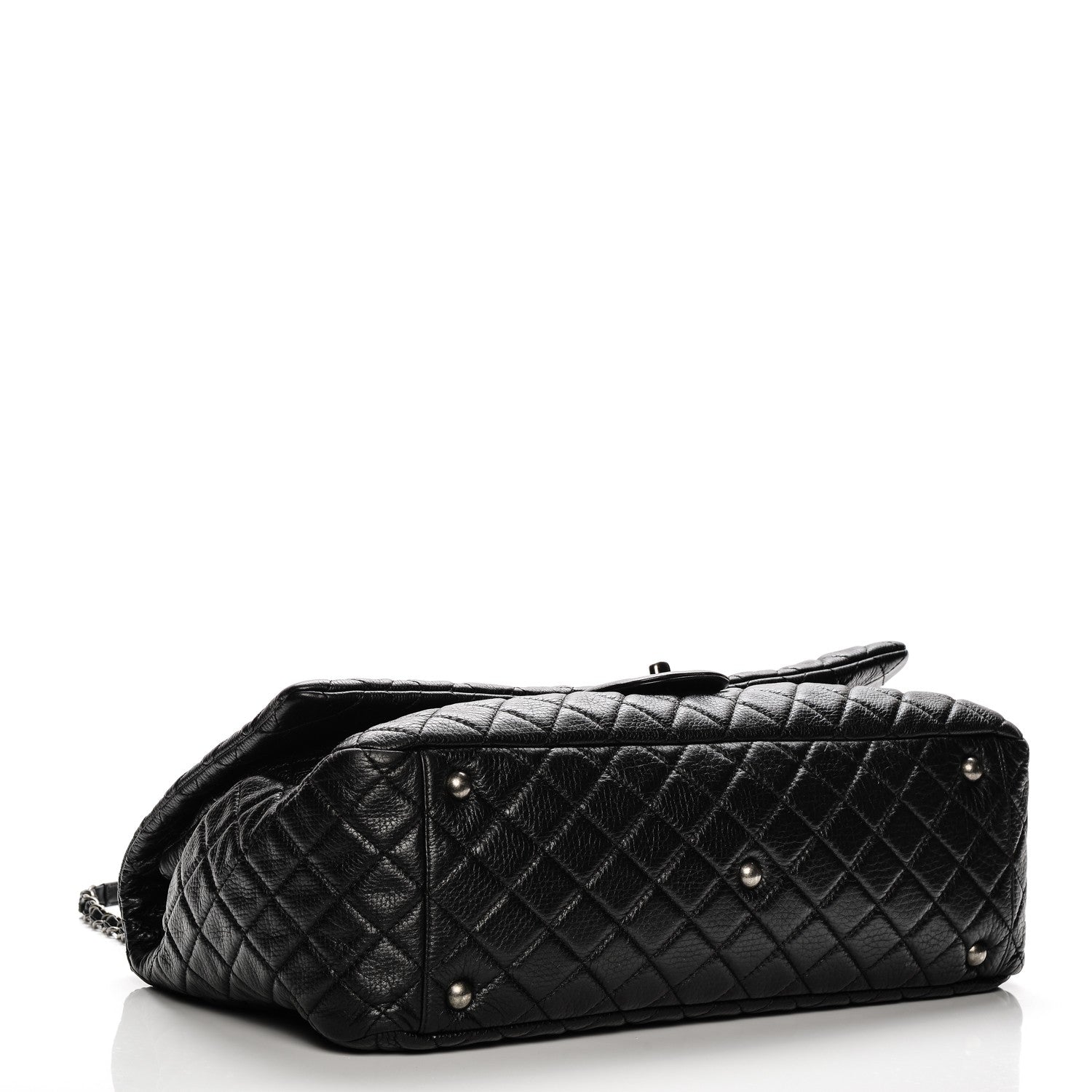 Chanel Calfskin Quilted XXL Travel Flap Bag Black 4 of 8