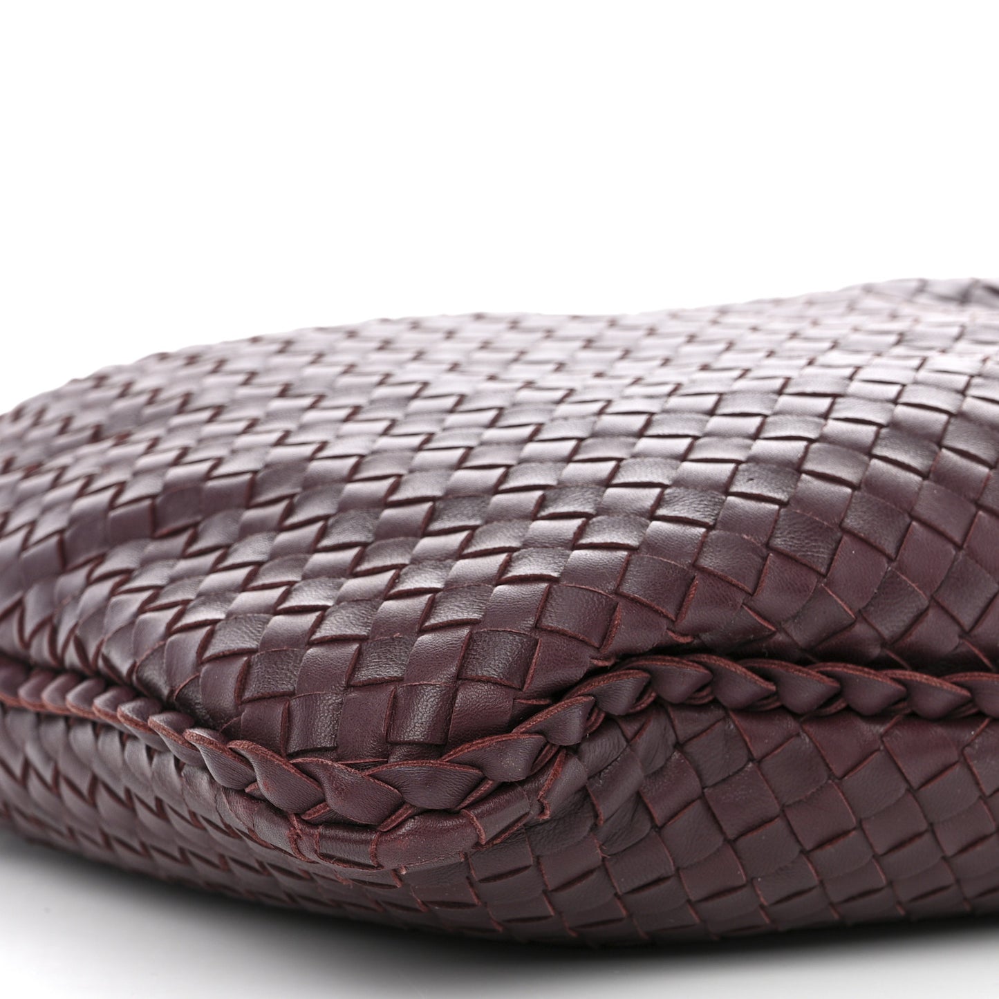 Nappa Intrecciato Veneta Hobo Aubergine