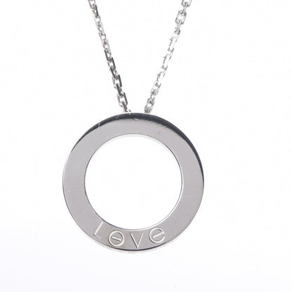 Cartier 18K White Gold 3 Diamonds LOVE Pendant Necklace 6 of 7