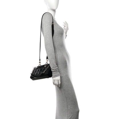 Christian Dior Lambskin Cannage Medium Lady D-Joy Black 2 of 12