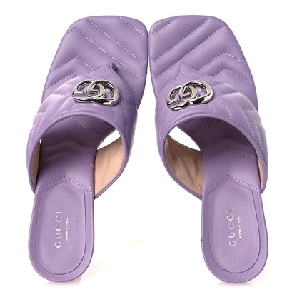 Gucci Nappa Charlotte GG Marmont 55mm Thong Sandals 38 Pale Lavander 2 of 13