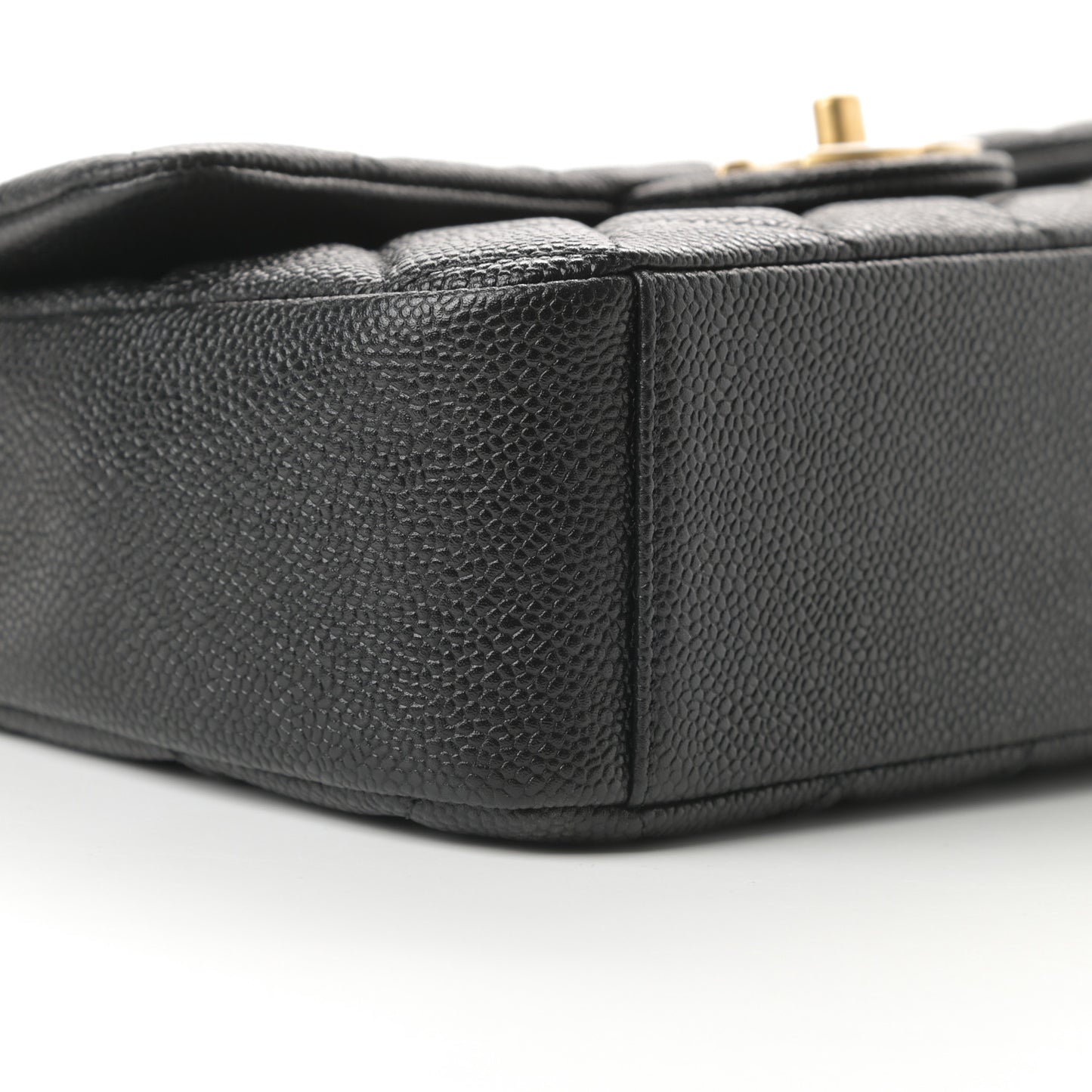 Caviar Quilted Chain Soul Flap Black