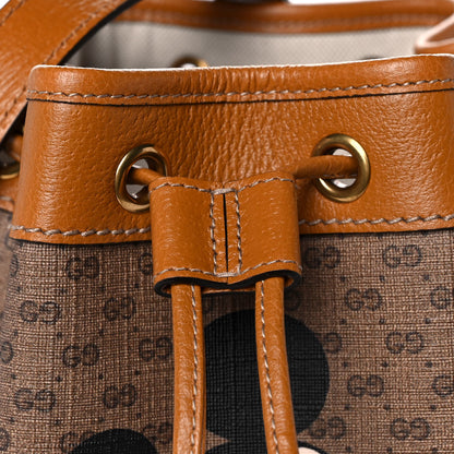 Gucci X DISNEY Mini Vintage GG Supreme Monogram Bucket Bag Beige Vintage Sun Oil 12 of 14