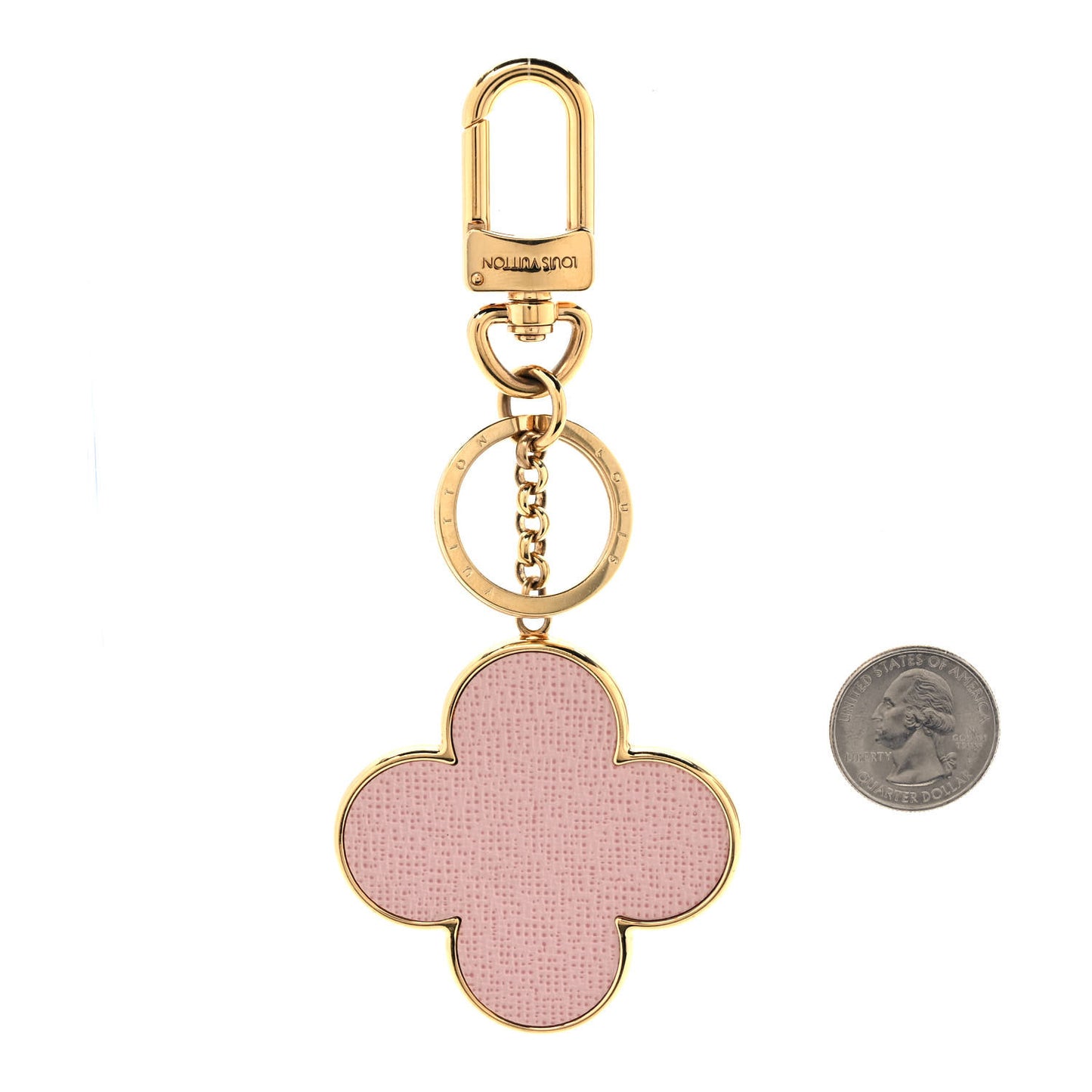 Metal Monogram Into The Flower Bag Charm Key Holder