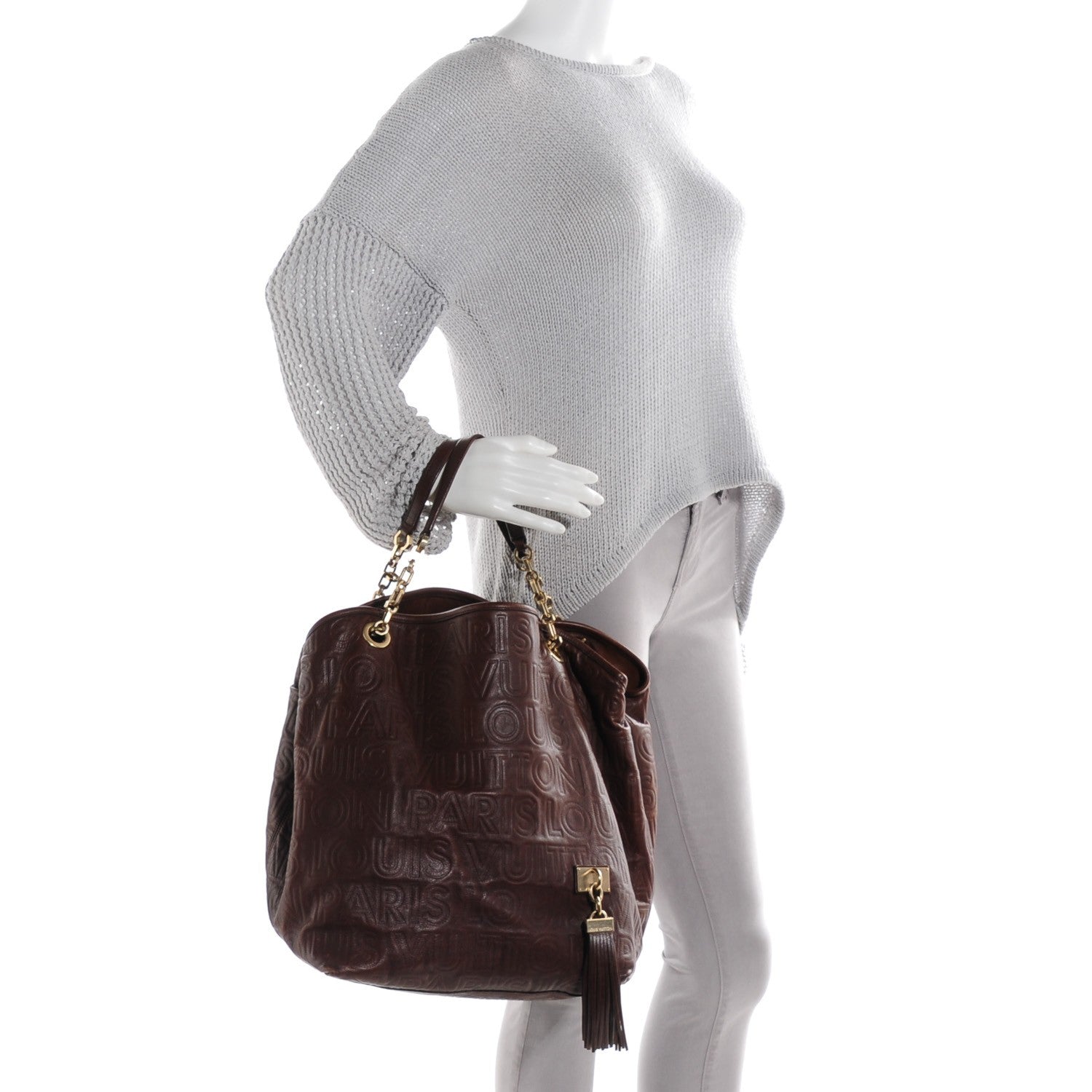 Louis Vuitton Monogram Paris Souple Whisper GM Chocolate 2 of 7