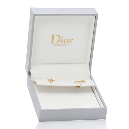 Christian Dior 18K Yellow Gold Diamond Toi Moi Earrings 4 of 5