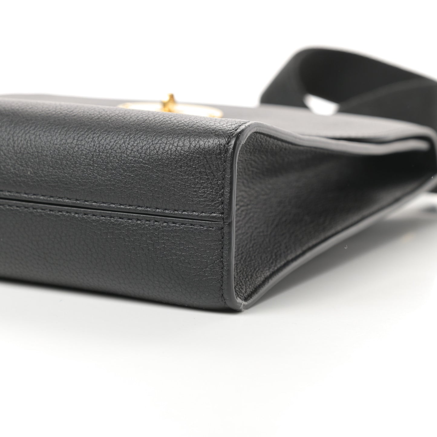 Natural Grain Calfskin Antony Messenger Crossbody Black