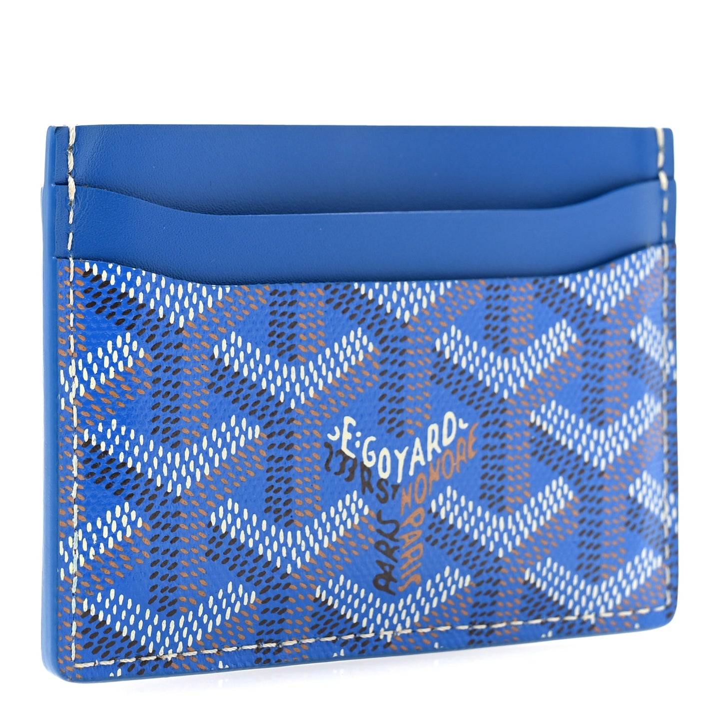 Goyardine Saint Sulpice Card Holder Sky Blue