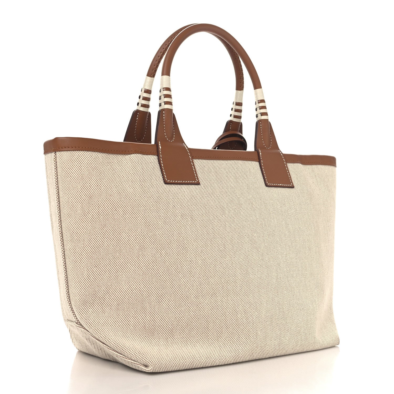 Hermes Military Toile Canvas Swift Steeple 25 Bag Gold 3 of 11