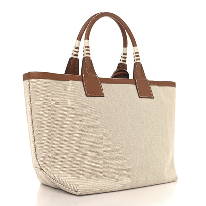 Hermes Military Toile Canvas Swift Steeple 25 Bag Gold 3 of 11