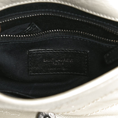 Saint Laurent Crinkled Calfskin Matelasse Monogram Niki Chain Wallet Crema Soft 6 of 15