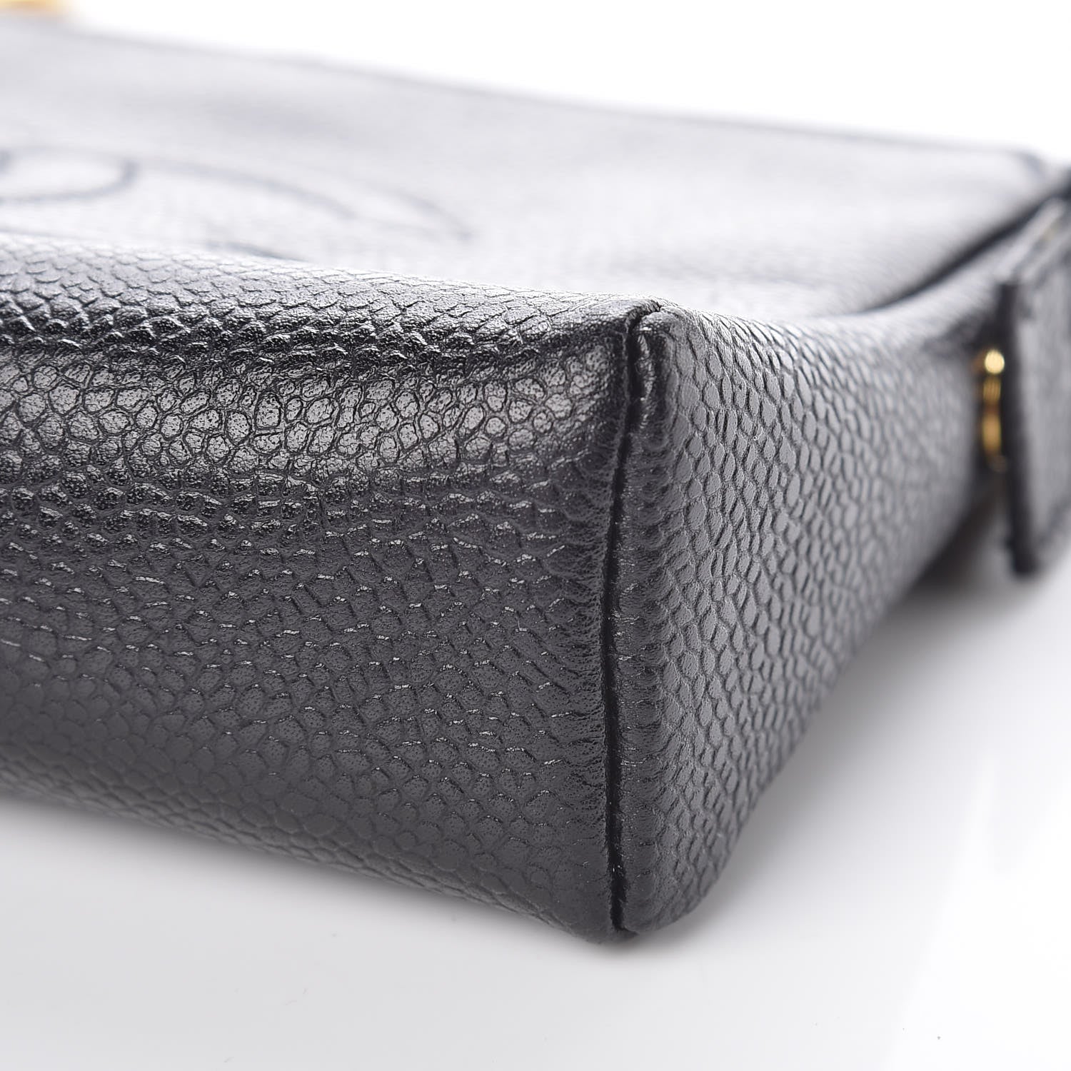 Chanel Caviar Timeless CC Cosmetic Pouch Black 9 of 10
