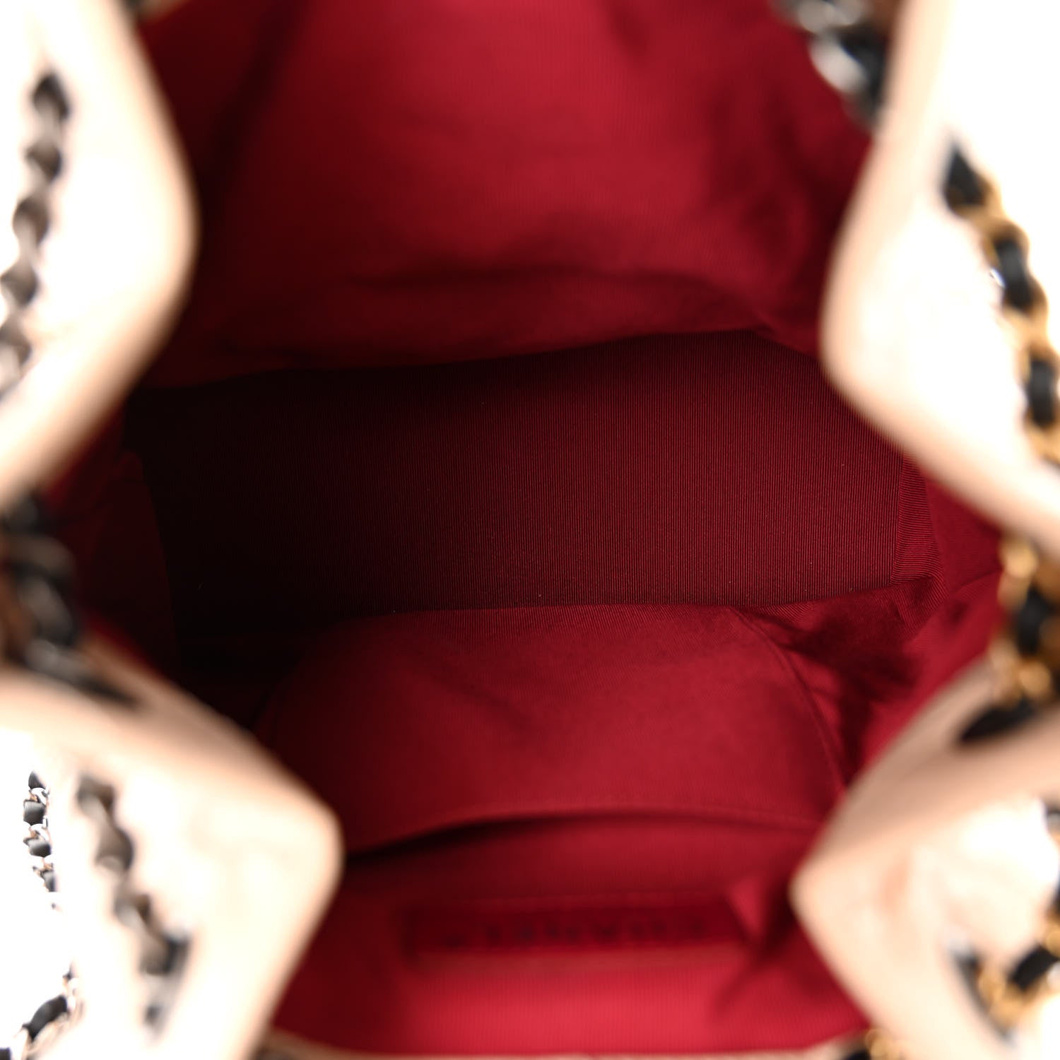 Chanel Aged Calfskin Quilted Small Gabrielle Backpack Beige Black 5 of 10