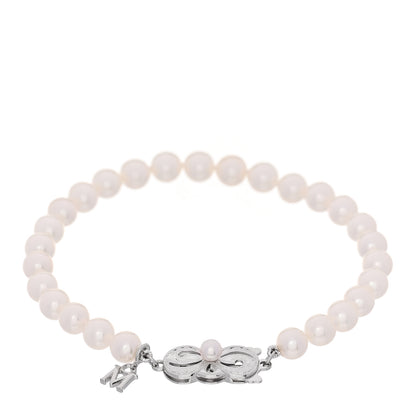 Mikimoto 18K White Gold Akoya Cultured Pearl 5.5-6mm Strand Bracelet 2 of 3