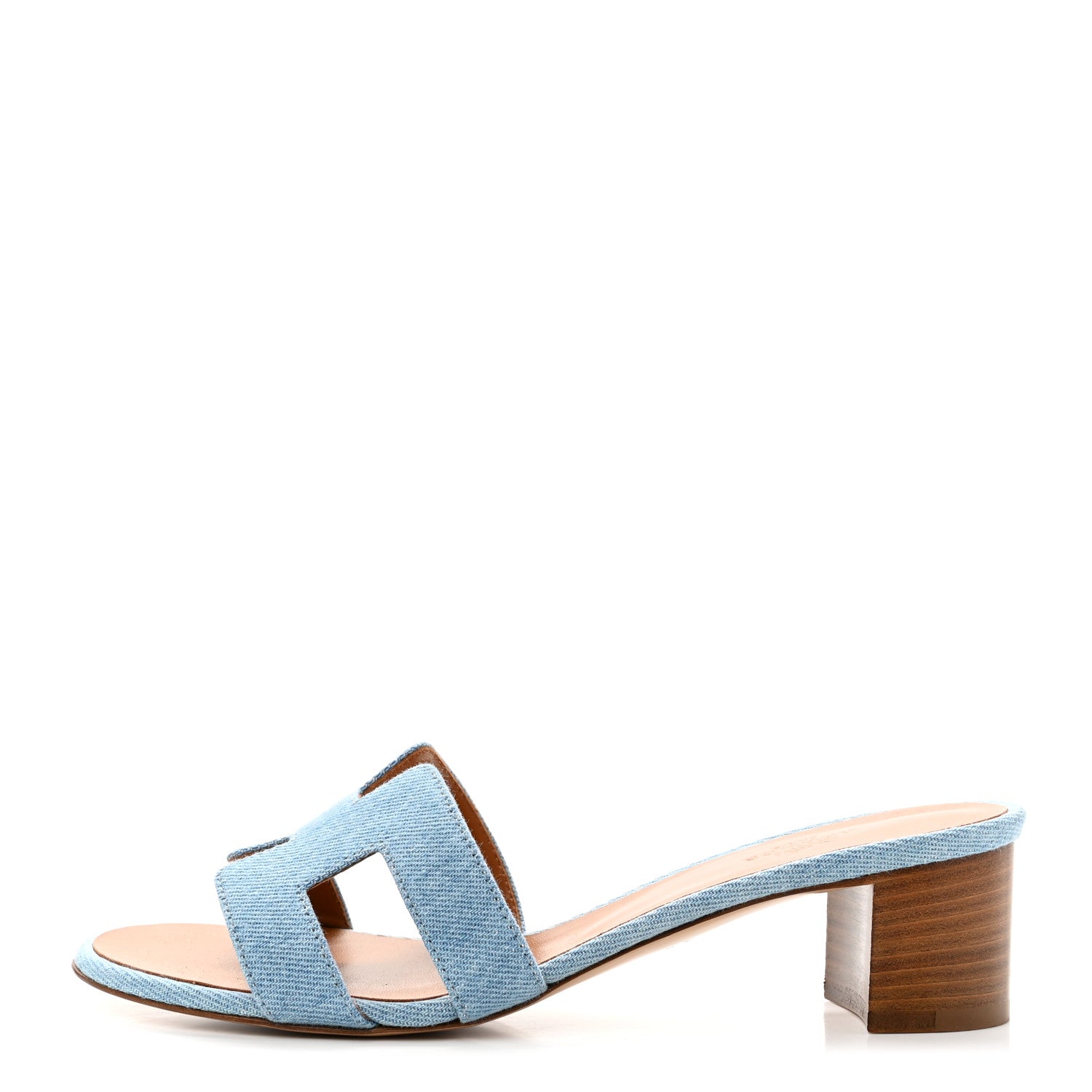 Hermes Denim Oasis Sandals 37 Bleu Clair 1 of 8