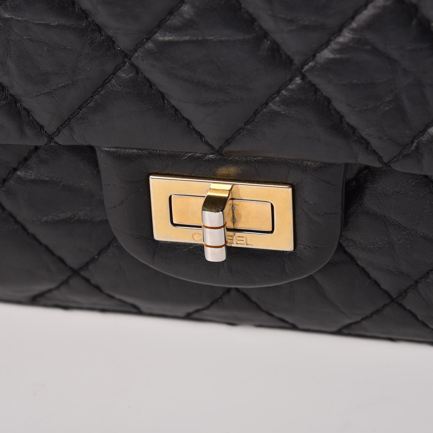Aged Calfskin Quilted 2.55 Reissue 226 Flap Black