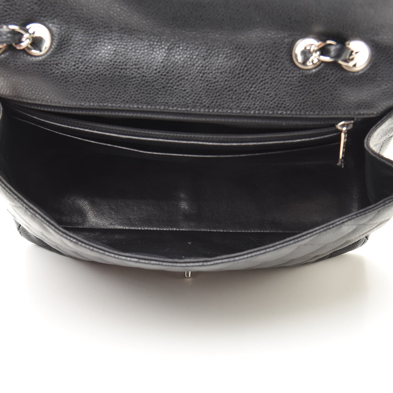 Chanel Caviar Quilted Jumbo Single Flap Black 5 of 13