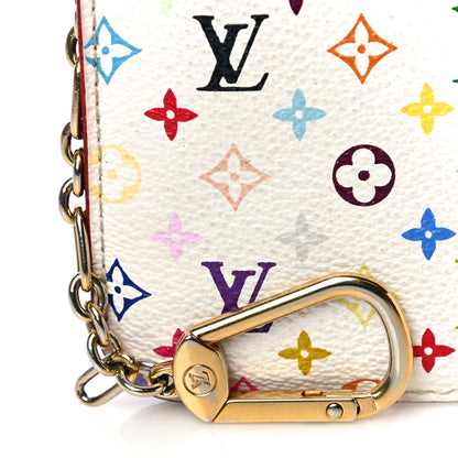 Louis Vuitton Monogram Multicolor Key Pouch White Litchi 13 of 14