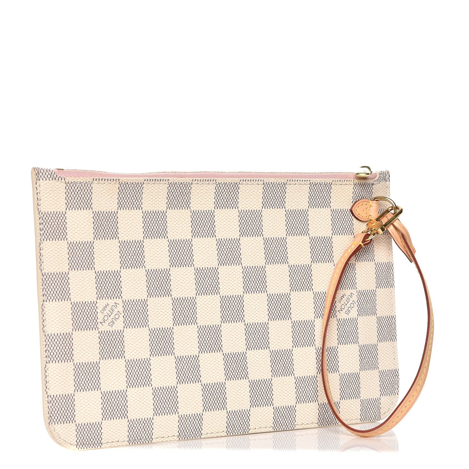 Louis Vuitton Damier Azur Neverfull MM GM Pochette Rose Ballerine 3 of 8