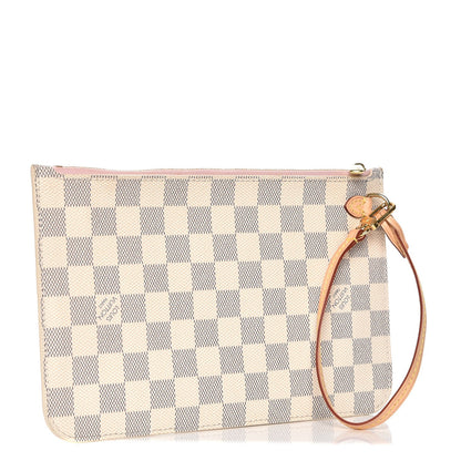 Louis Vuitton Damier Azur Neverfull MM GM Pochette Rose Ballerine 3 of 8
