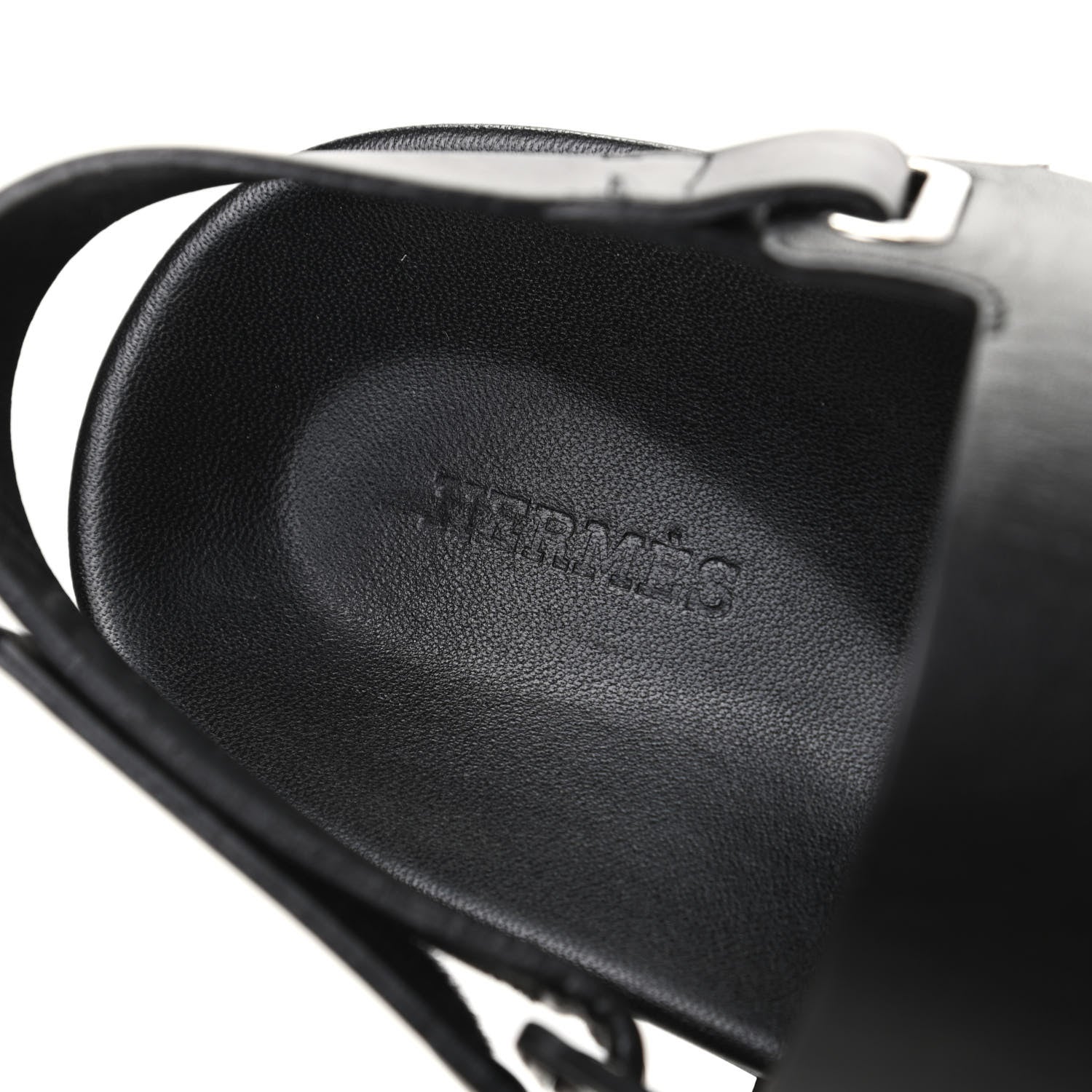Hermes Calfskin Mens Takara Sandals 43 Black 6 of 8