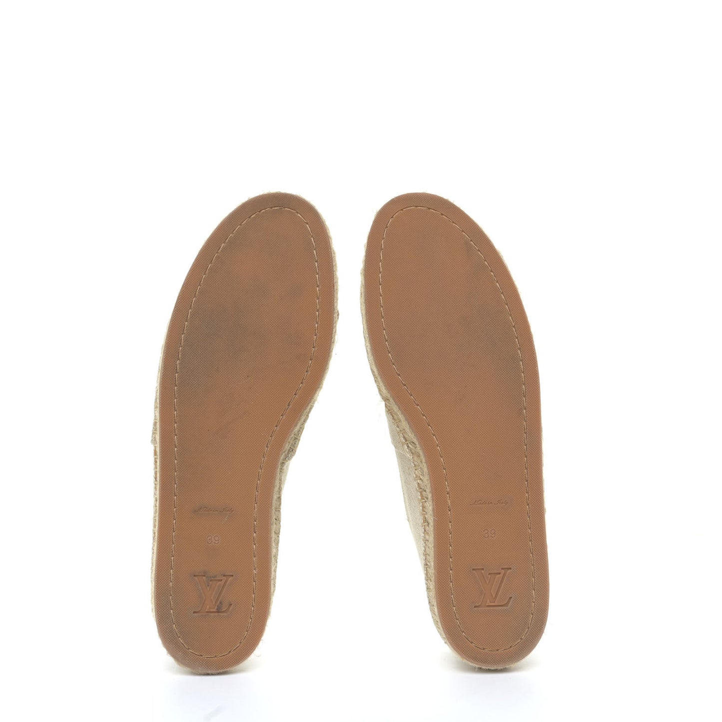 Canvas Seashore Espadrille Flats 39 Ecru