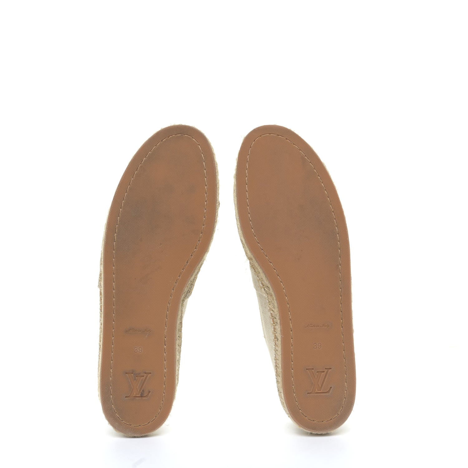 Louis Vuitton Canvas Seashore Espadrille Flats 39 Ecru 6 of 12