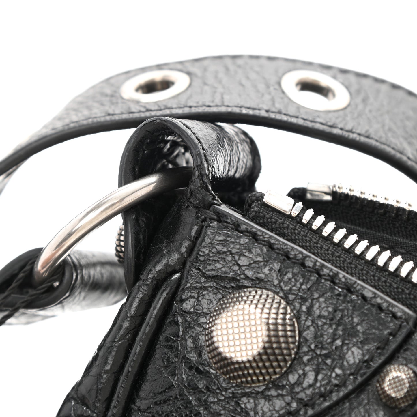 Agneau Arena Small Le Cagole Shoulder Bag Black