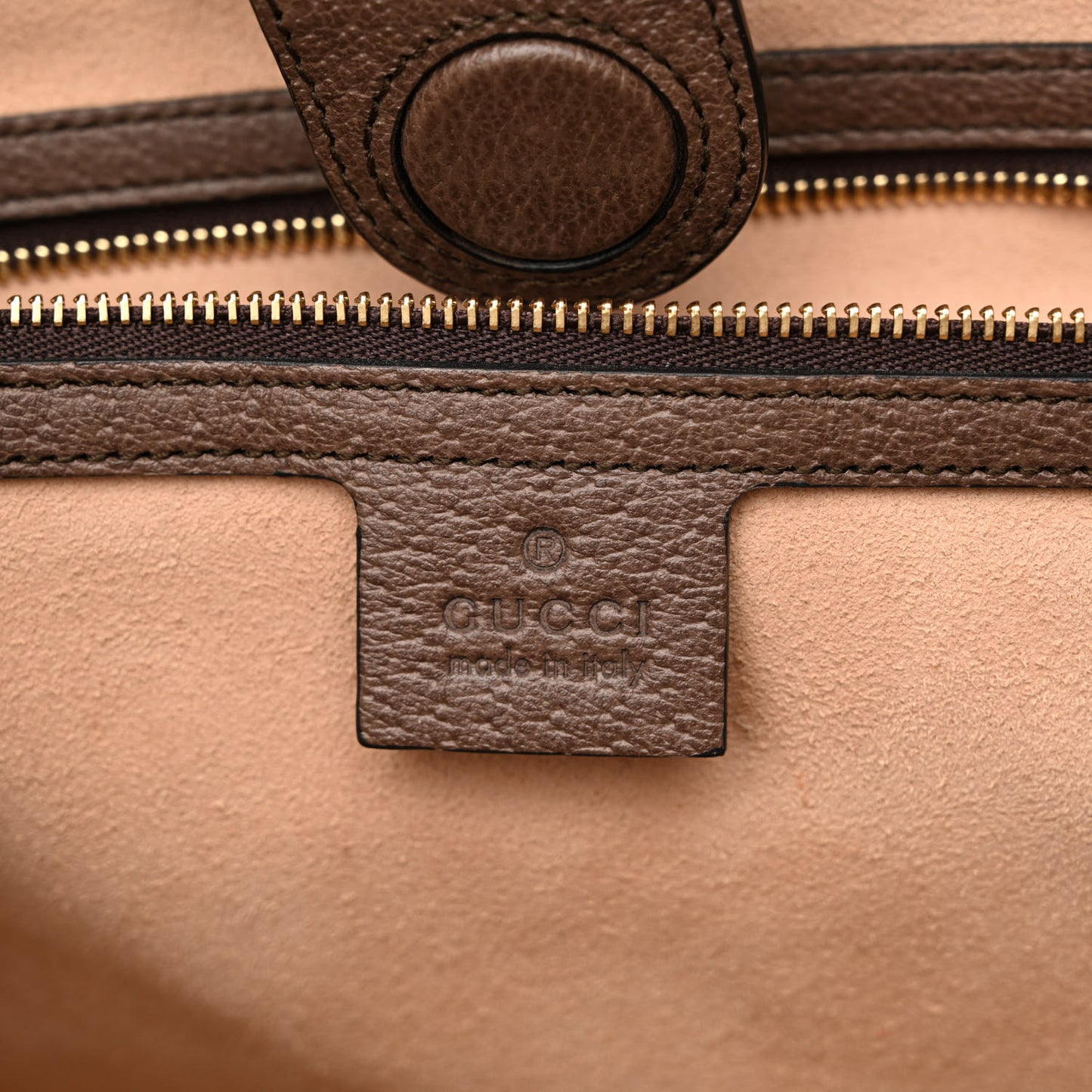 GG Supreme Monogram Textured Calfskin Web Medium Ophidia Shopping Tote Beige Ebony New Acero