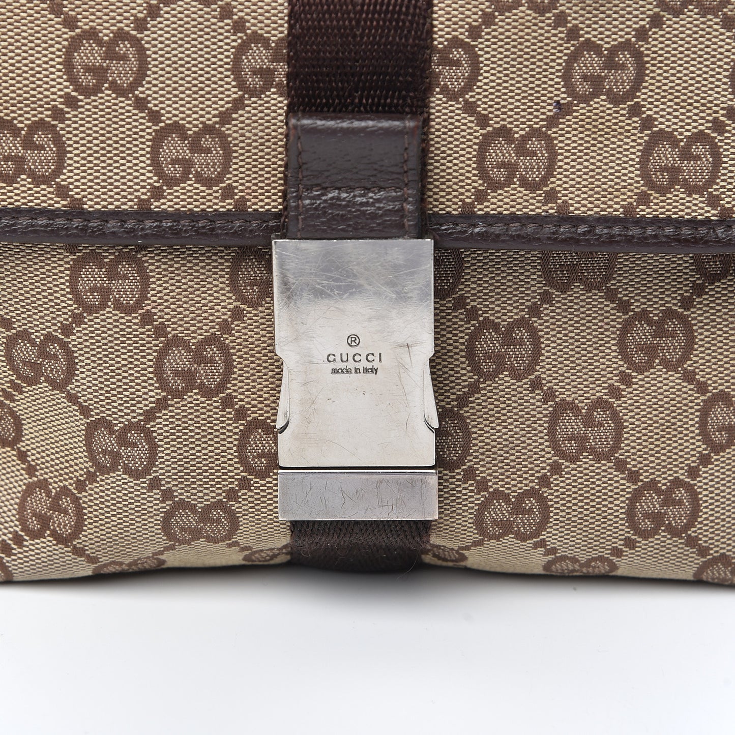 Monogram Waist Pouch Bag Dark Brown