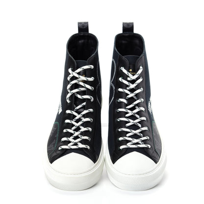 Louis Vuitton Canvas LV Forever Mens Tattoo Sneaker Boots 9.5 Black 5 of 10