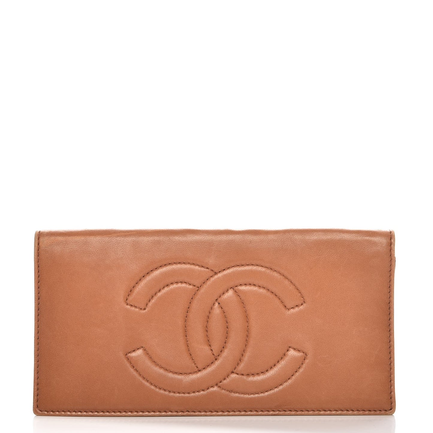 Lambskin Timeless CC Yen Wallet Brown