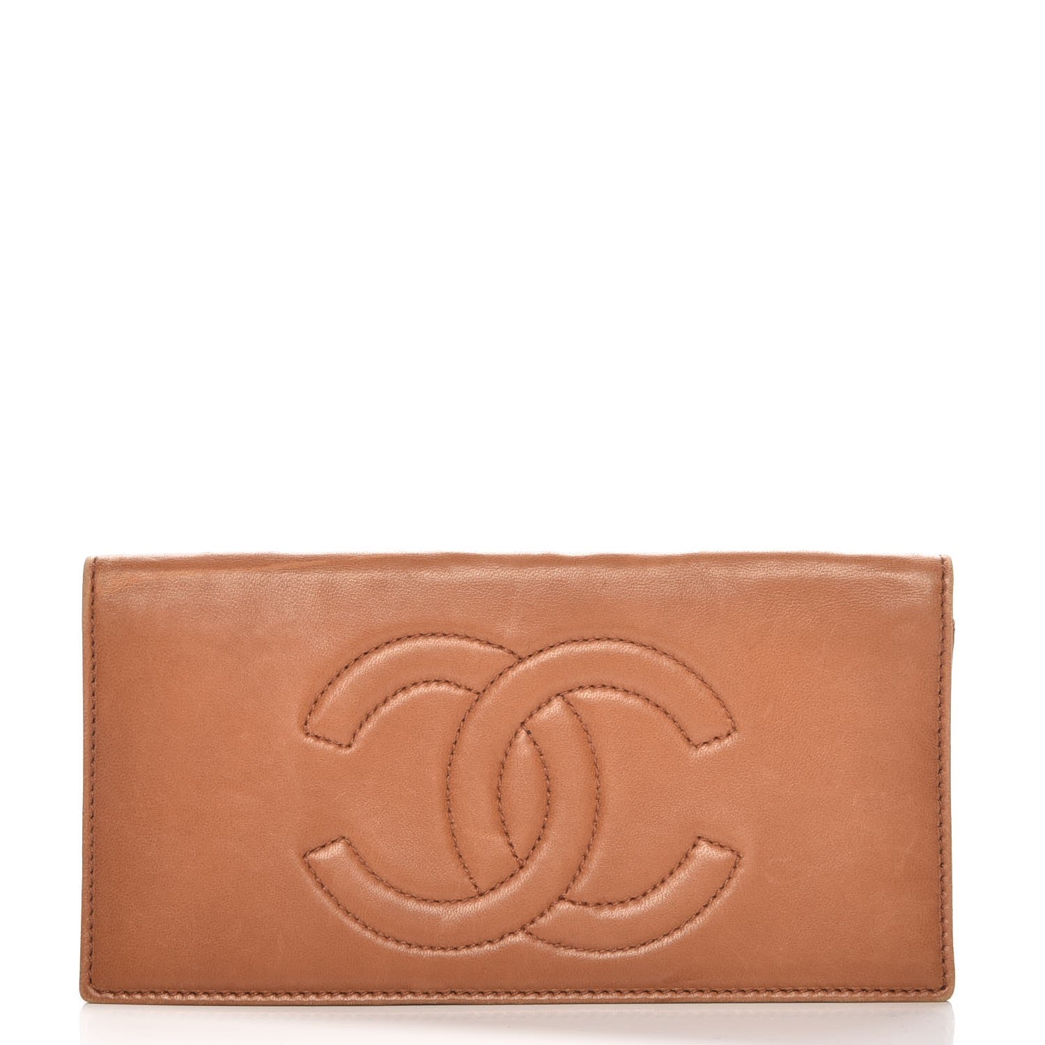 Chanel Lambskin Timeless CC Yen Wallet Brown 1 of 7