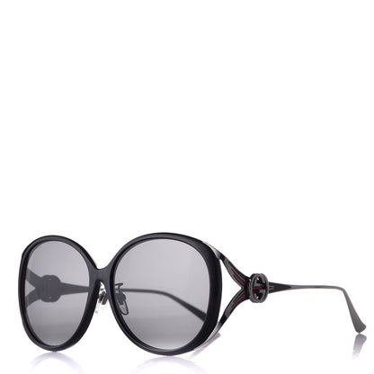 Gucci Round Frame Injected GG0226SK Sunglasses Black 1 of 8
