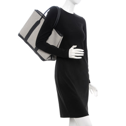 Hermes Buffle Skipper Toile Garden Party 36 MM Tote Black 2 of 8